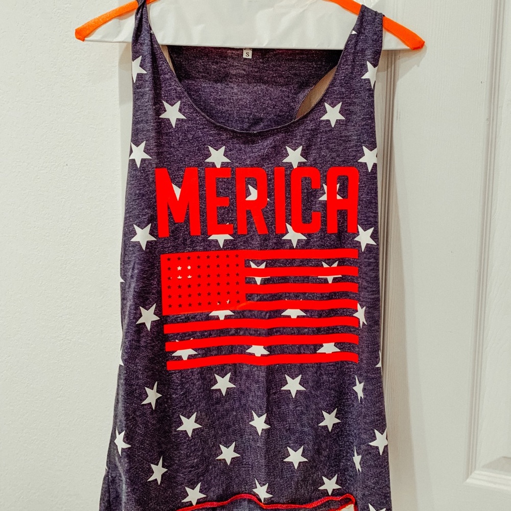 “Merica” Star Razorback Tank 🤍
